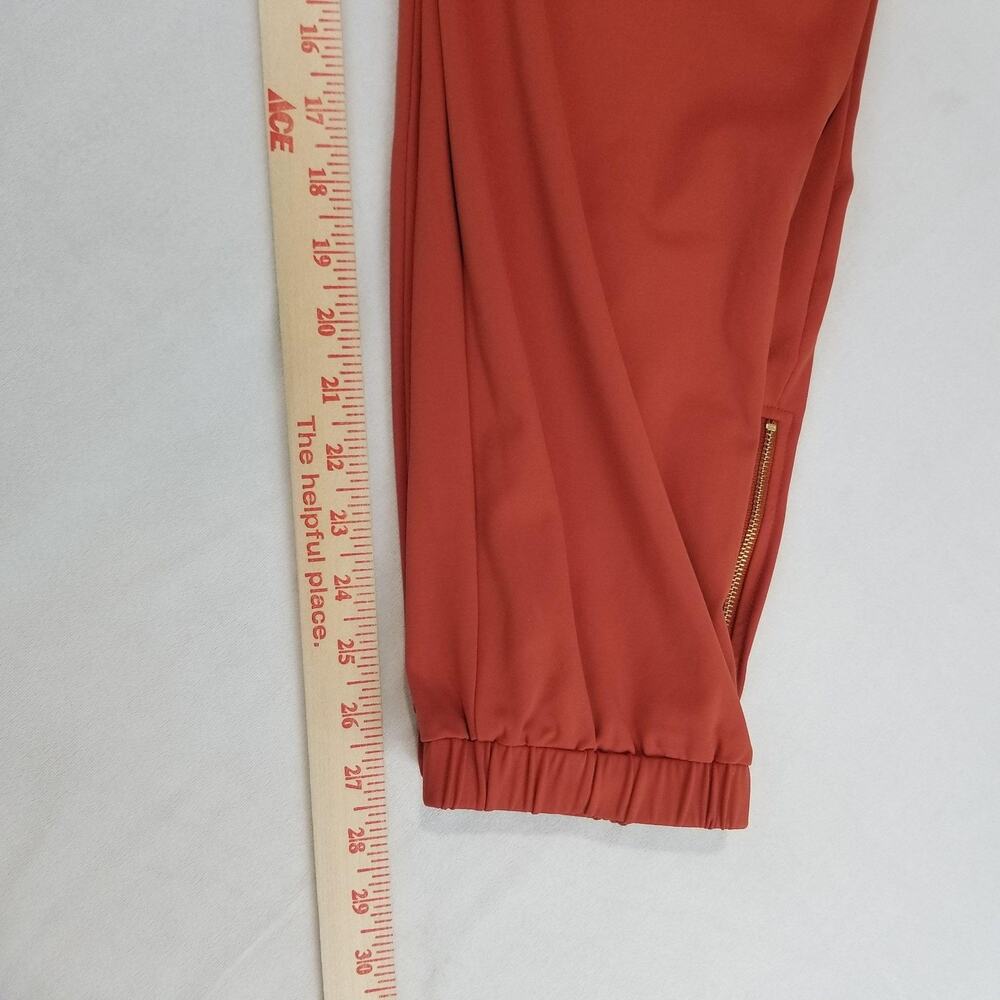 Zyia Active Pants Womens XL Orange Rust Joggers Zip Ankles Stretch - Picture 9 of 10